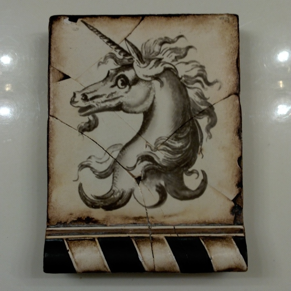 Sid Dickens T-116 "Unicorn" Memory Block wall tile *Rare & Retired*